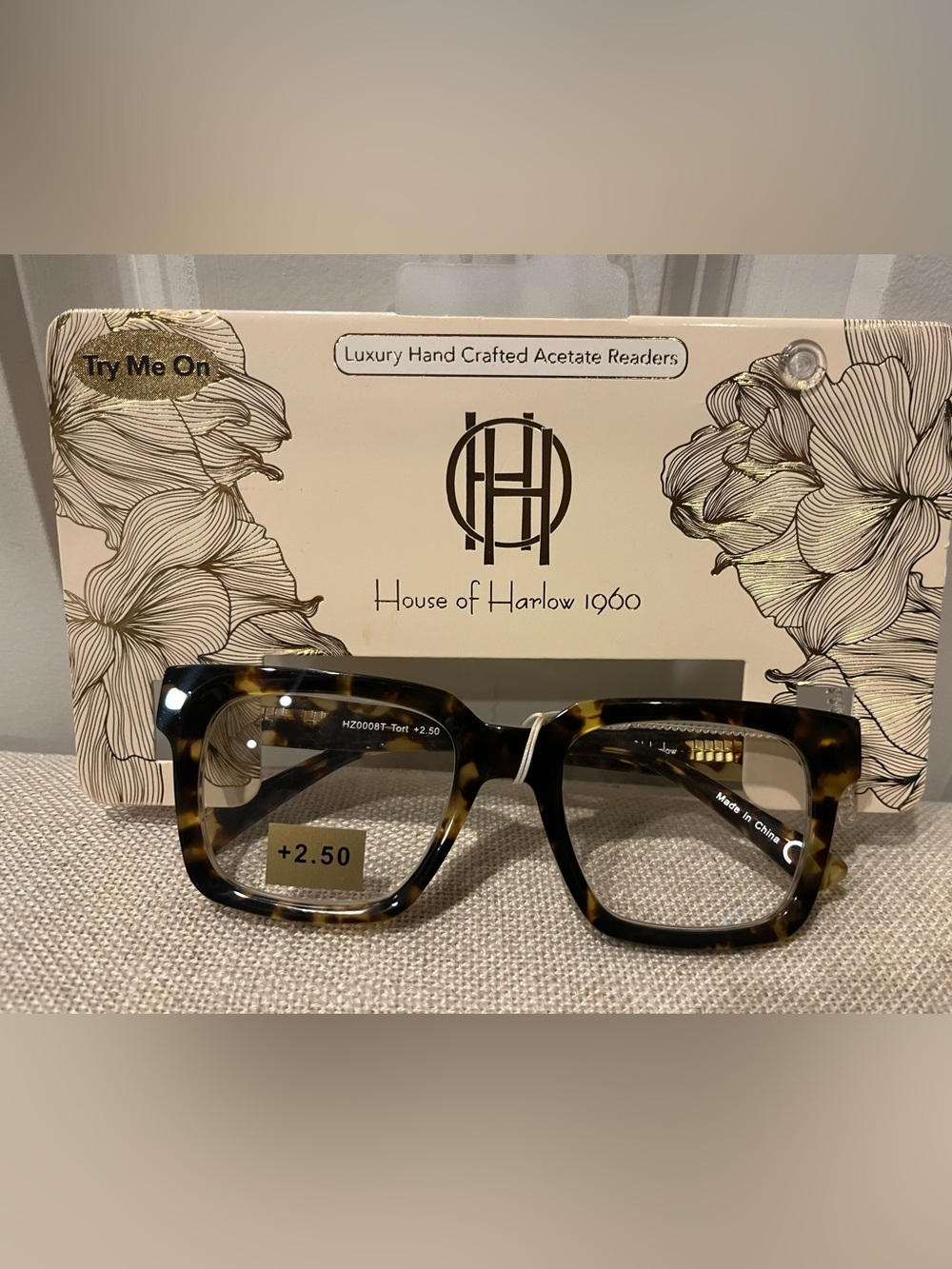 NWT House of Harlow 1960 Tortoiseshell Square Readers - +2.50